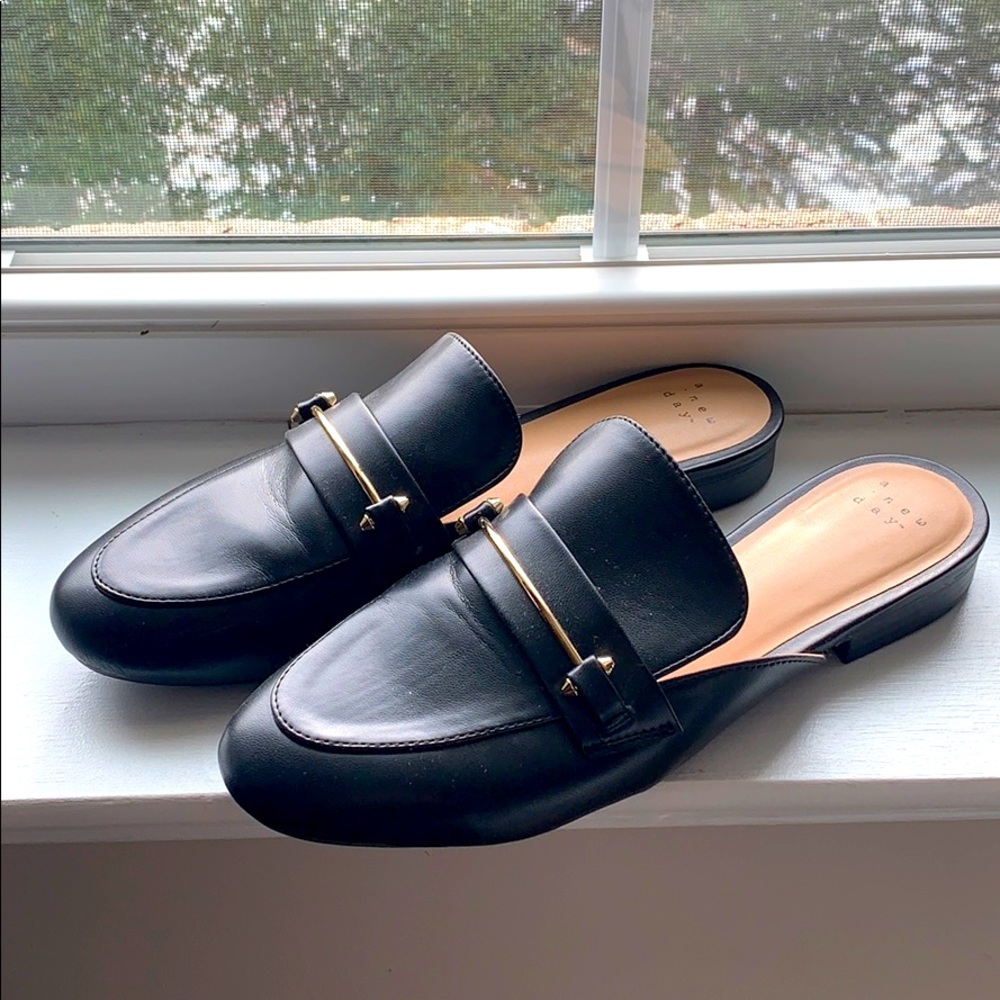 Black loafers